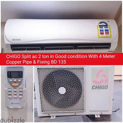 Chigo 2 ton split ac and other acs for sale with fixing