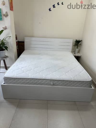 King Size Cot With Mattress : BD. 80 (Negotiable). Very Good Conditio.