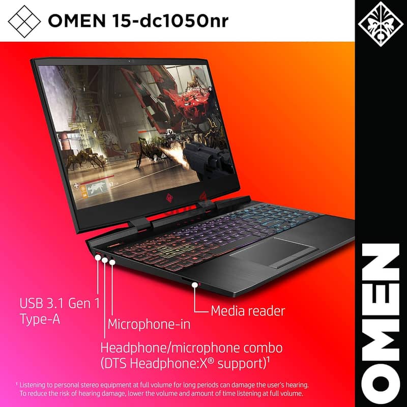 HP Omen Gaming Laptop i7 2.2GHz 32GB 1TB+256GB RTX 6G 6