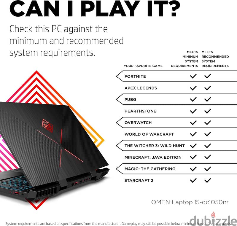 HP Omen Gaming Laptop i7 2.2GHz 32GB 1TB+256GB RTX 6G 5