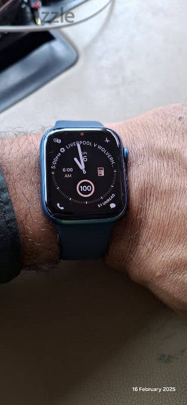 Apple Watch Series 7 GPS, 45mm  Blue Sport Band