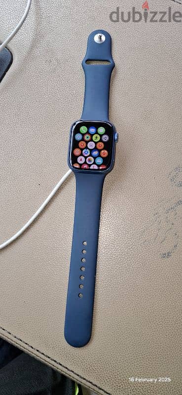 Apple Watch Series 7 GPS, 45mm  Blue Sport Band