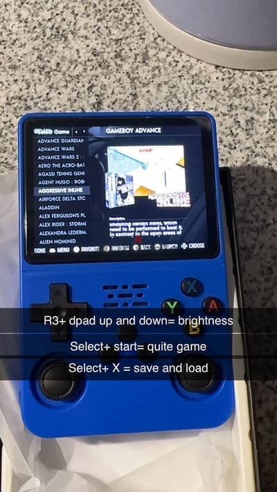 open source, original retro handheld ArkOS 2.0 system 64gb blue