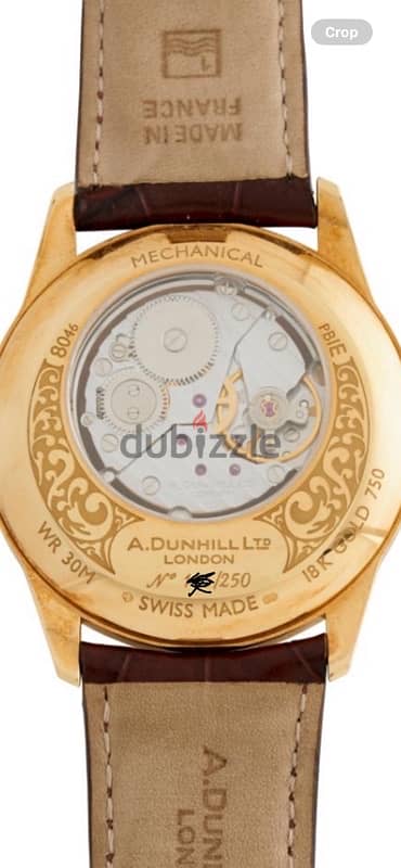 Solid 18k Dunhill Swiss Made watch