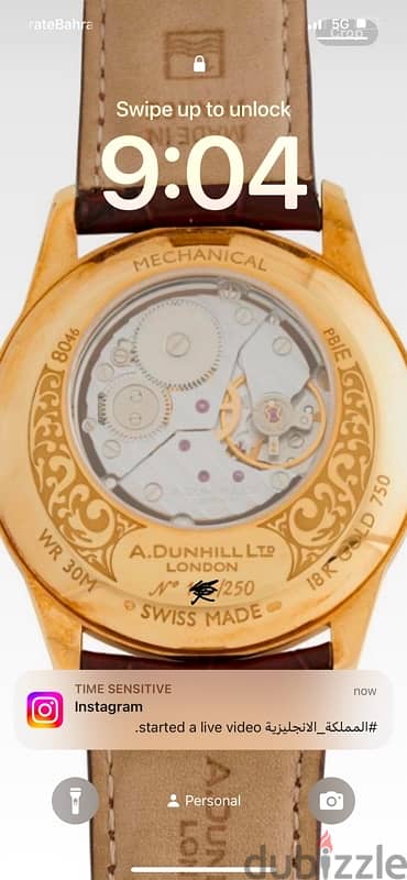 Solid gold dunhill watch 5