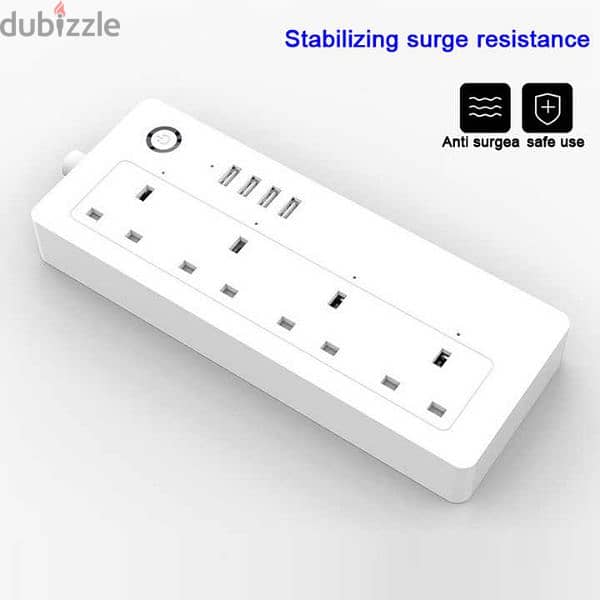 Wifi Smart Wall Socket Power Strip Timer Switch UK Plug 4 Way 4