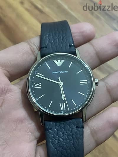 Emporio Armani Blue Leather Watch