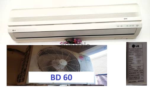 LG GOLD SPLIT 3 AIRCONDITIONERS WITH UNIT & REMOTE -BD 60 EACH