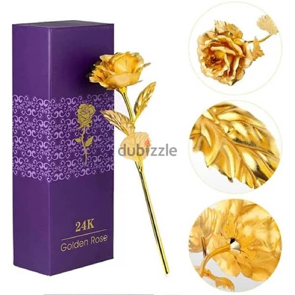 golden rose 24kوردة مطلية ذهب عيار ٢٤ 1