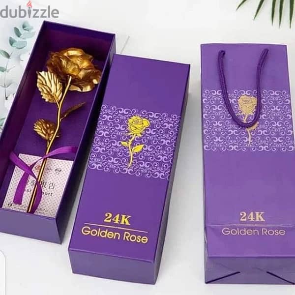 golden rose 24kوردة مطلية ذهب عيار ٢٤ 2