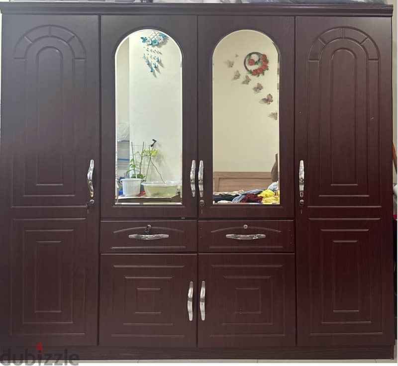 Wardrobe 4 Door With Mirror For Sale: BD 50 (Negotiable). Good Conditi 1