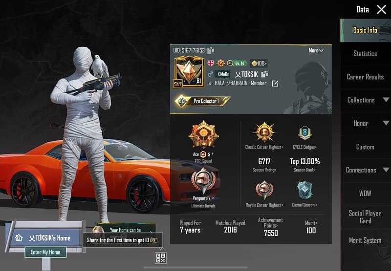 CONQUERER PRO PUBG ACCOUNT FOR SALE 0