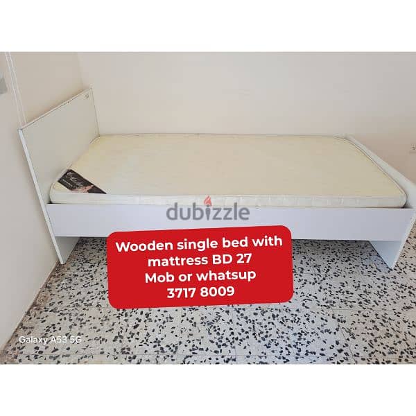 King size bed with mattress and other household itemsfor sale 7