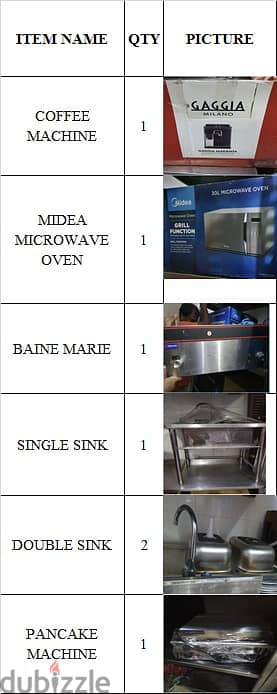 Kitchen equipment for sale