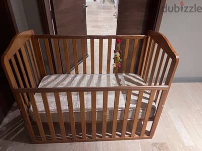 Cozy Baby Bed with Mattress - Great Condition