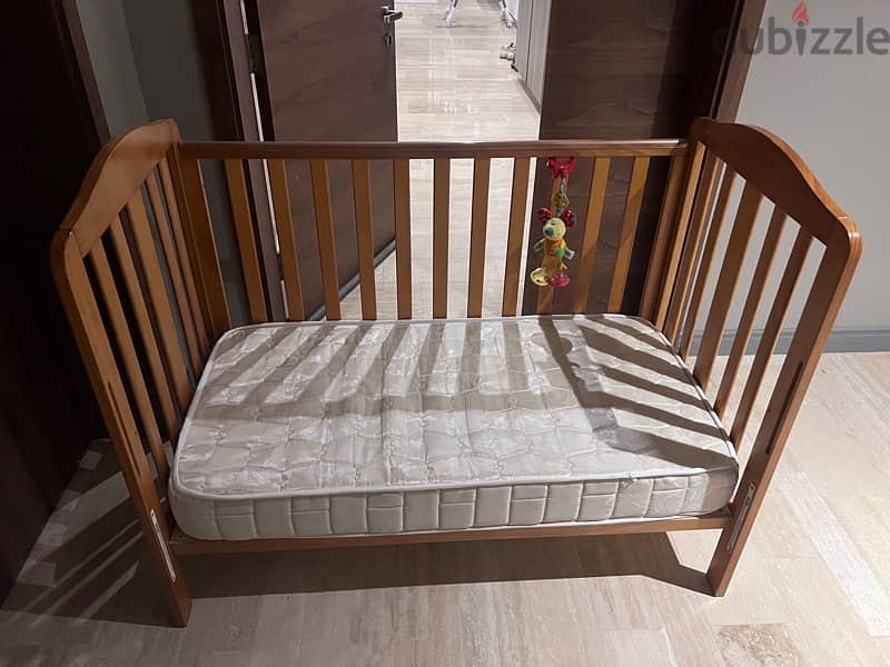 Cozy Baby Bed with Mattress - Great Condition 1