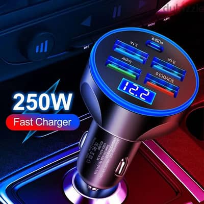 4usb PD 250W Car Charger