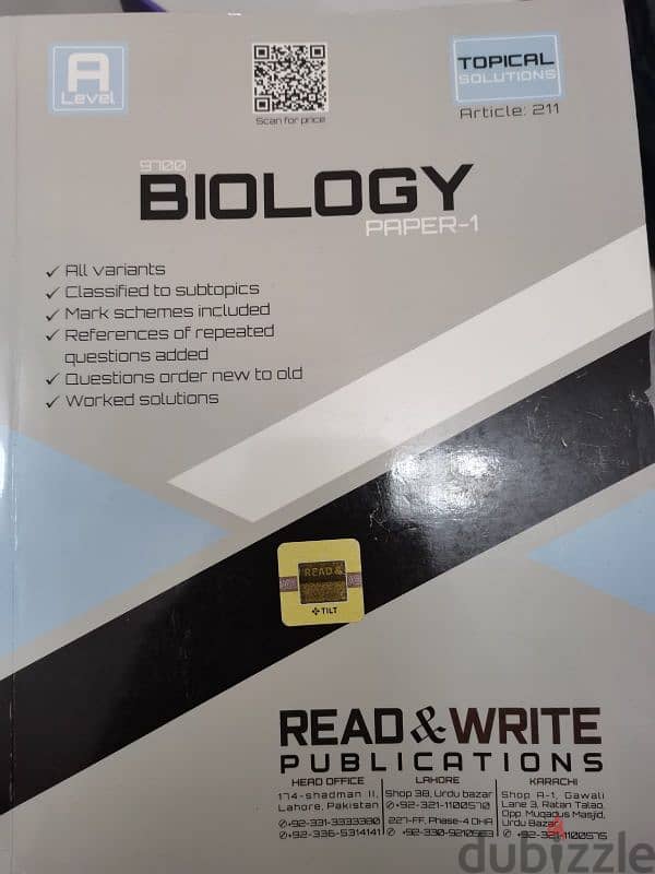 Cambridge A LEVEL past papers for Bio, chem and physics 0