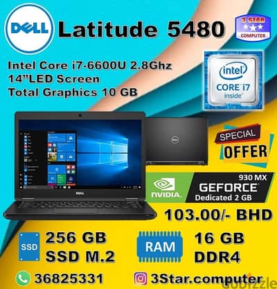 Dell Core i7 2.8Ghz Laptop 16GB RAM Nvidia GeForce 930MX Graphic Card