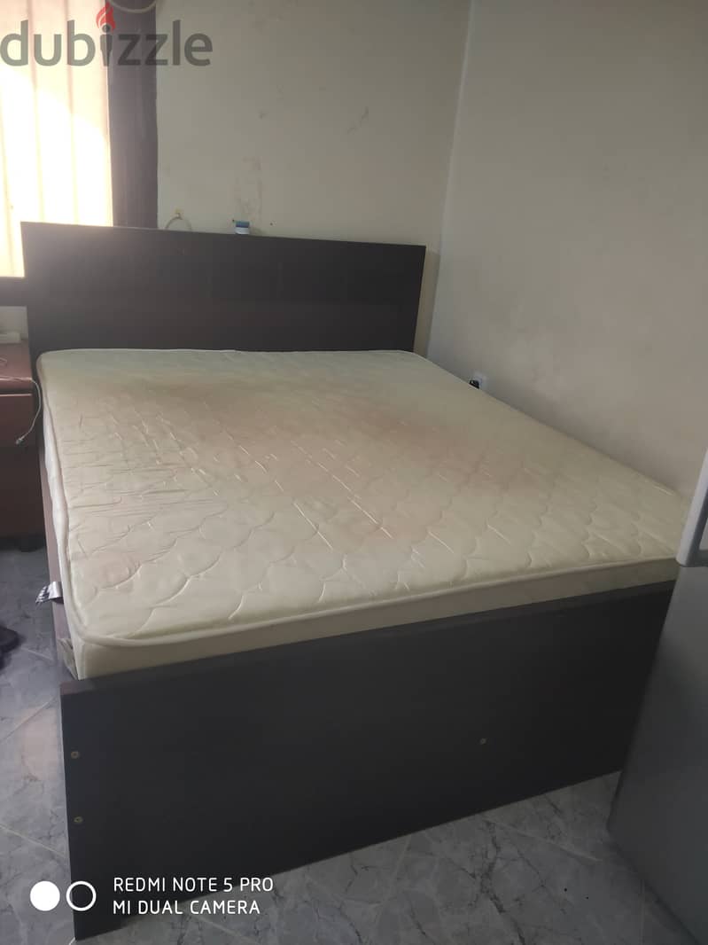 I Want To Sell Urgently  Good Condition Wooden  Double Bed 1