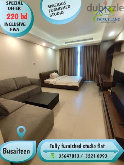 Hot Deal/ Fully furnished studio @ Busaiteen 220  includes ewa