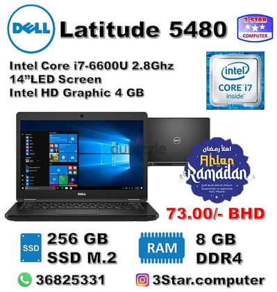 Dell Latitude Core i7 2.8Ghz 6th Gen 14"Disply 8GB RAM 256GB SSD M. 2