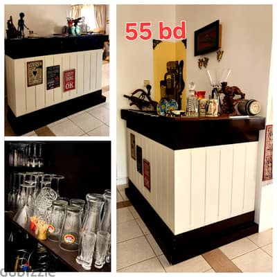 Immediate sale of Bar Counter, Two seater sofa, HP Printer, TV console