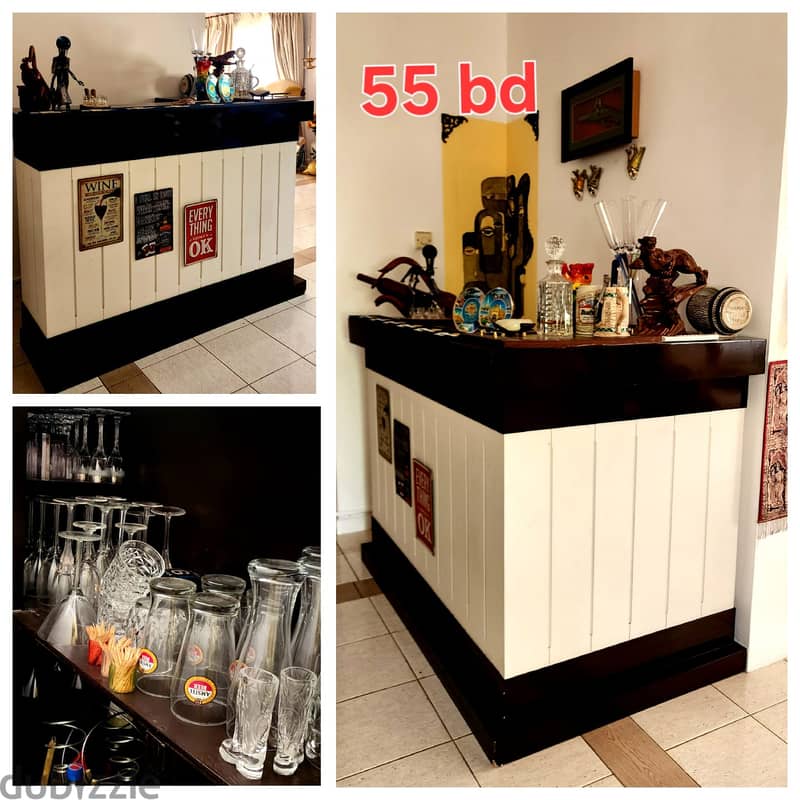 Immediate sale of Bar Counter, Two seater sofa, HP Printer, TV console 0