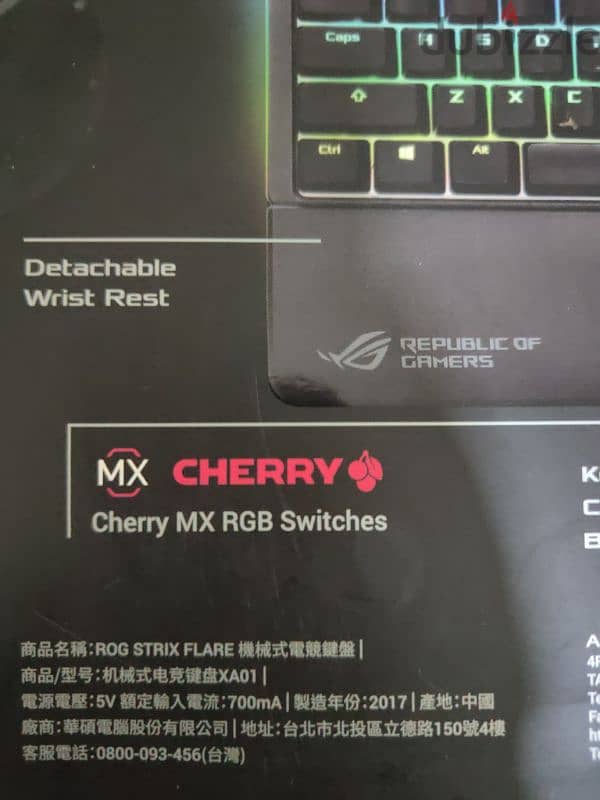 Rog strix flare mechanical gaming keyboard 1