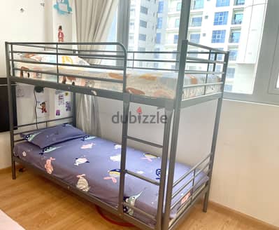 IKEA Bunk Bed with Mattresses and IKEA PAX Wardrobe