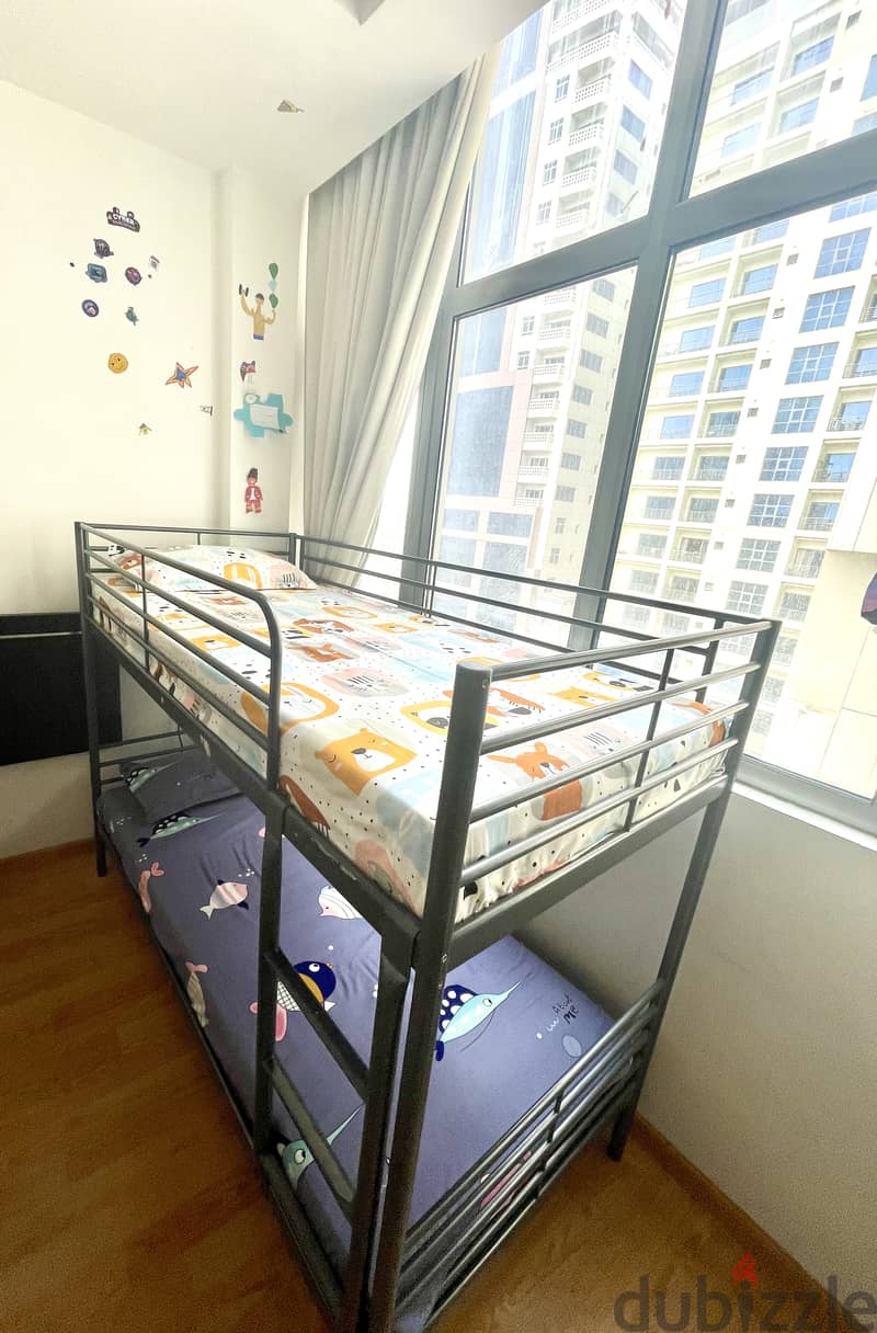 IKEA Bunk Bed with Mattresses and IKEA PAX Wardrobe 1