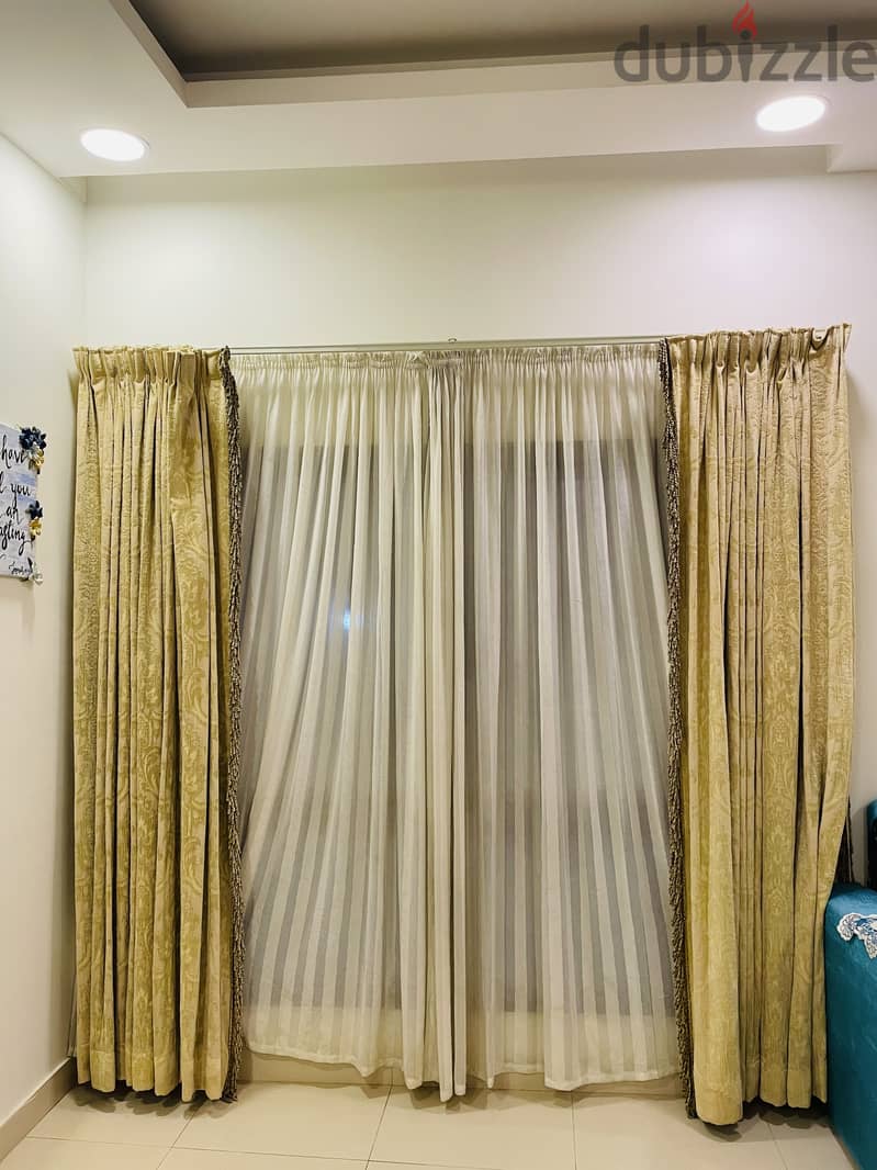 Fabric curtains with the track 2