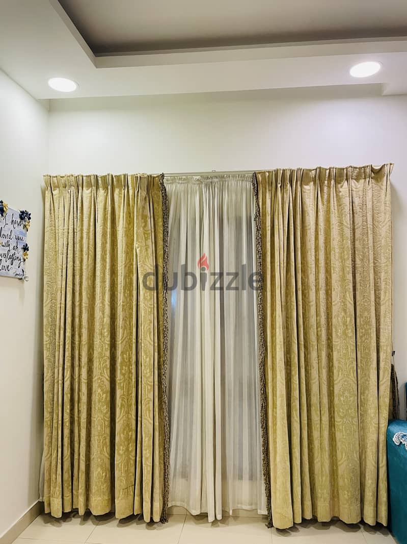 Fabric curtains with the track 4