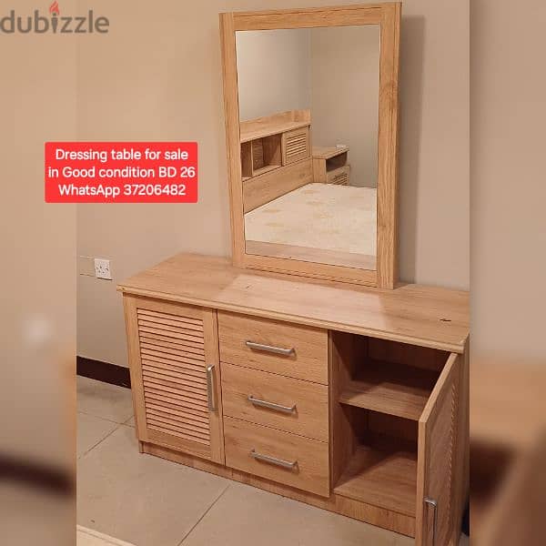 Single woooden bed with Storage and other items for sale 4