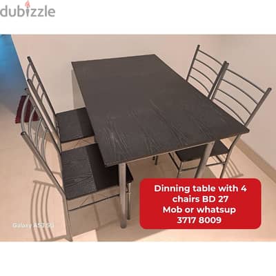 Dinning table and other household items for sale with delivery