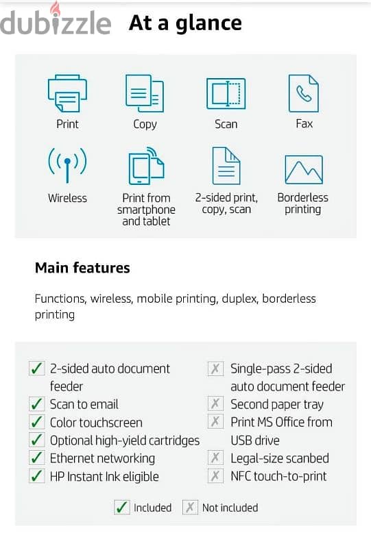 HP OFFICE JET 8710, WITH CARTRIDGE 953XL, LAST 35 BHD 7