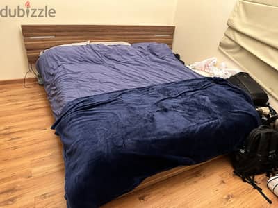 King Sized Bed, Mattress and Side Tables