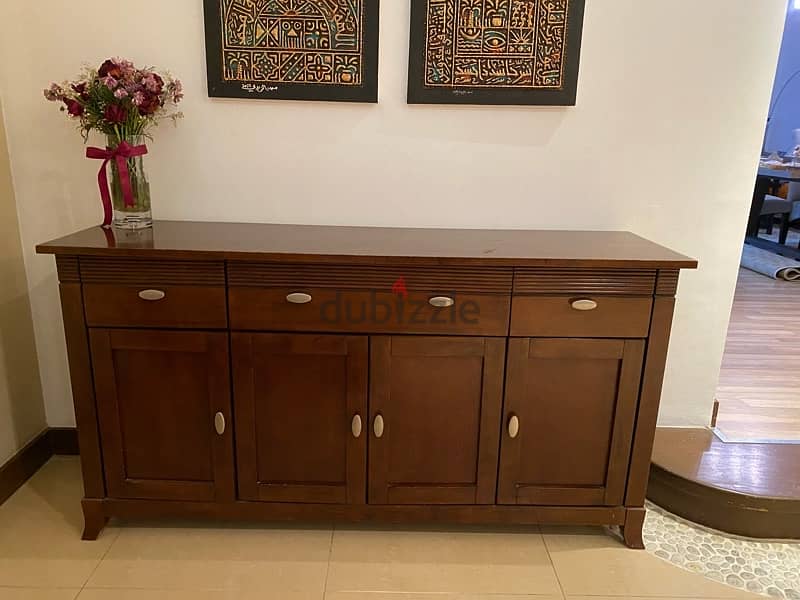 hard teak wood buffet table 1