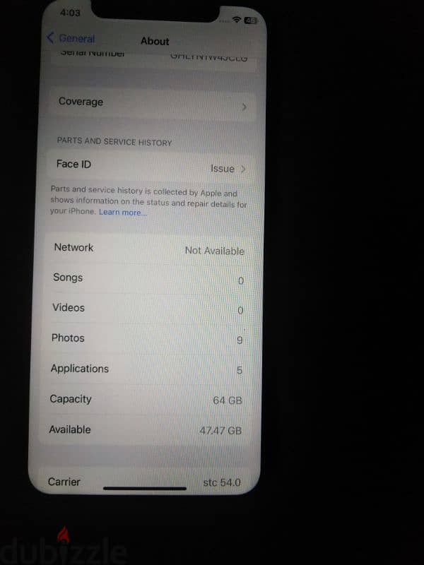 iphone x 64gb icloud bypassed sim not work and back broke 1