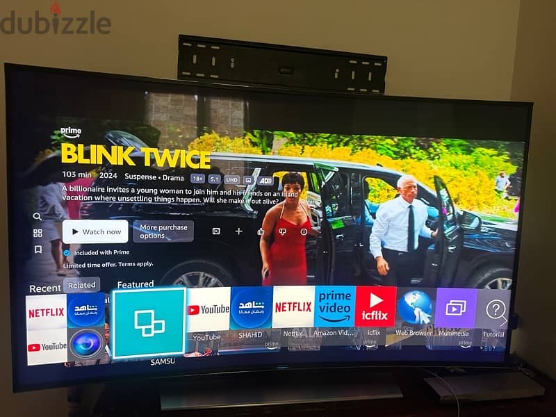 65” inch Samsung smart tv UHD curved 1