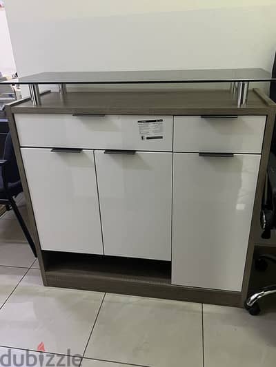 tv stand cum cabinet & 2 office chair for sale