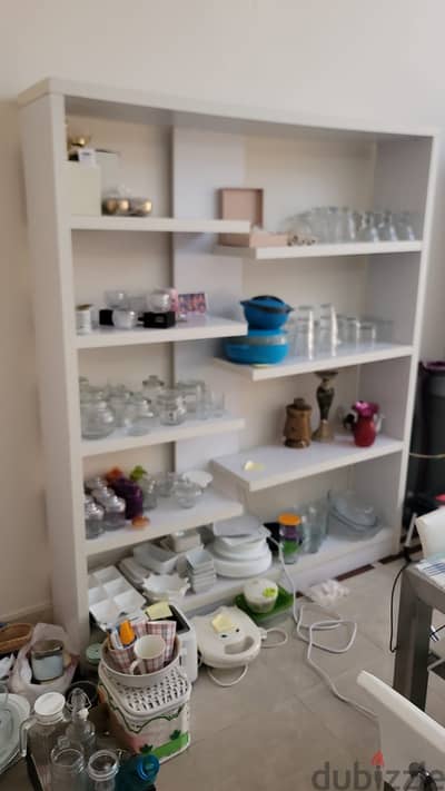 Wall Display Unit, IKEA Shelves, IKEA Pillows and Bin Bags