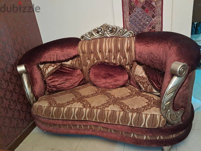 3 piece Sofa, curtain, Table and LShape sofa 3