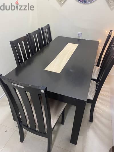 8 seat wooden dining table ( urgent sale )