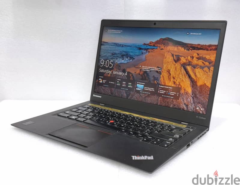 LENOVO X1 Carbon Core i7 Laptop 14" FHD Screen 8GB RAM + M. 2 256GB SSD 1