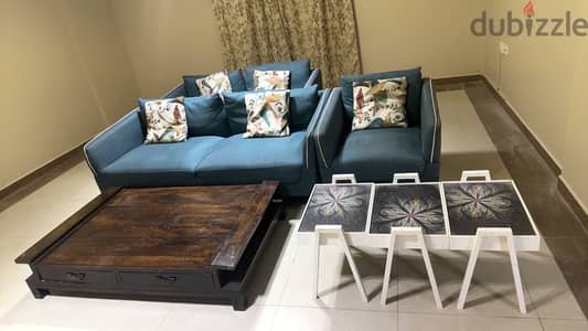 3 sofa set & table & small tables