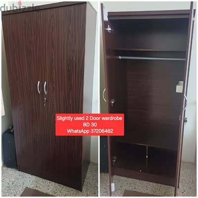 2 Door wardrobe slightly used and other items for sale