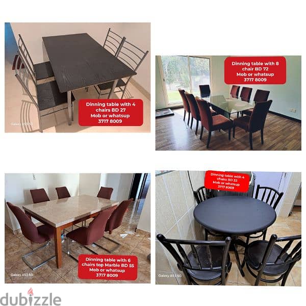 variety of Dinning table and other household items for sale 0