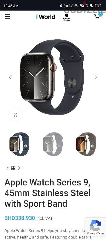 Apple Watch 9 45mm Stainless steel Cellular 2