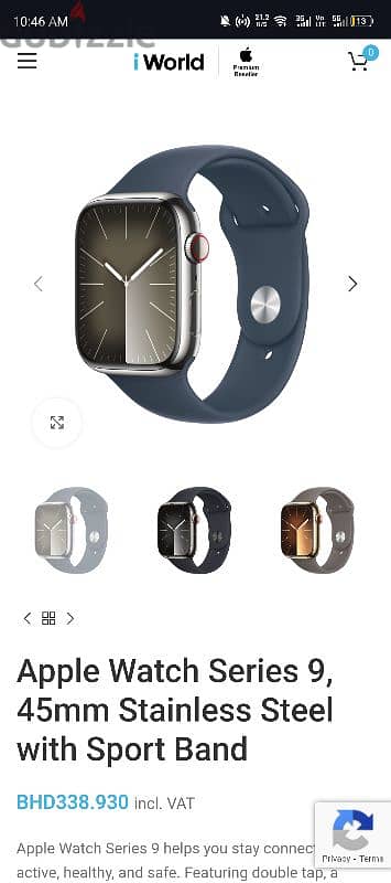 Apple Watch 9 45mm Stainless steel Cellular 3